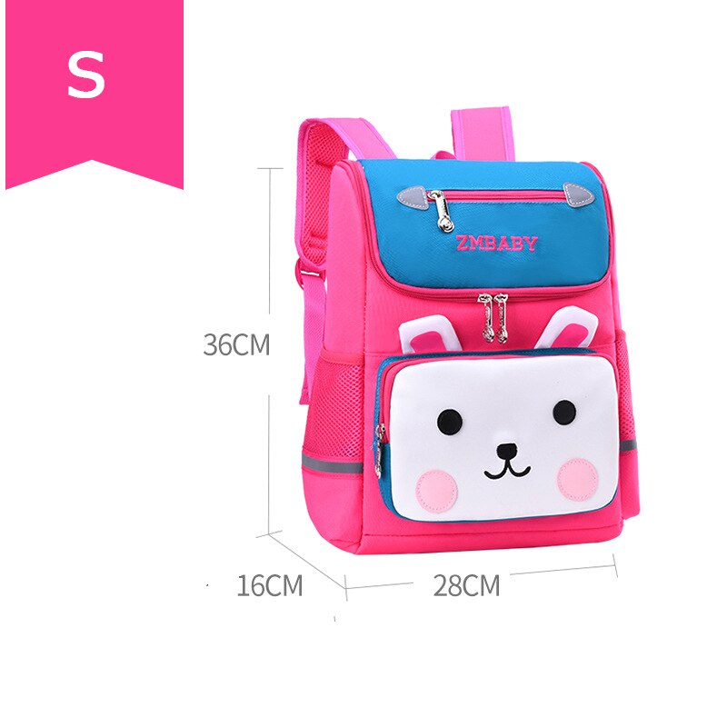 Leuke Cartoon Konijn Prinses School Rugzak Voor Meisjes 3 Maten Primaire Schooltassen Kids Travel Rugzakken Mochila Escolar: S rose rabbit