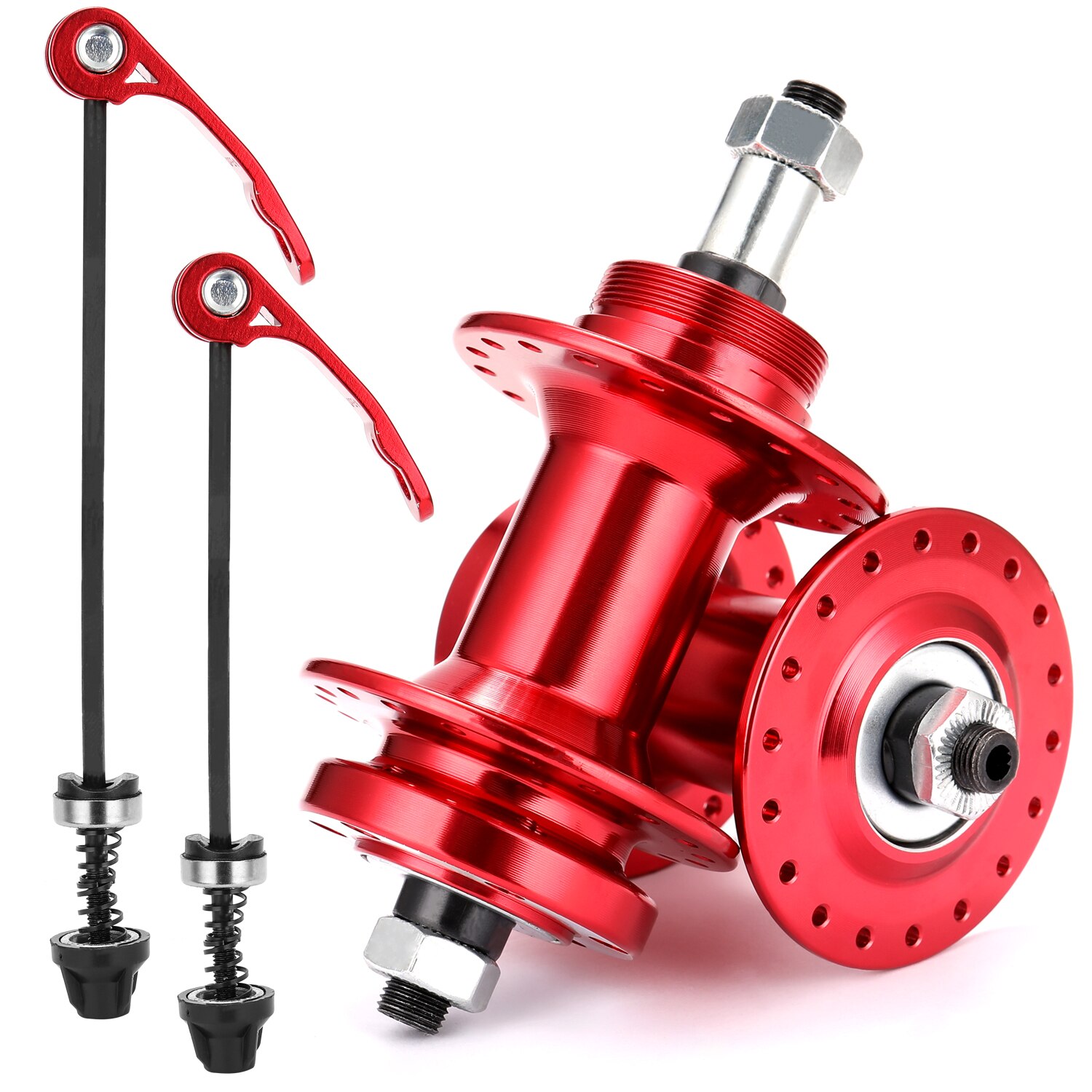 Fiets Schijfrem Mtb Casette Lager Hub 36 H Voor Achter Hub Set Fiets Hubs 36 Gaten Hub Fiets Hubs fietsen Accessoires: Rood
