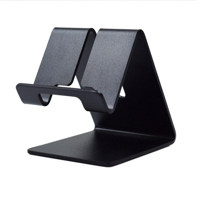 Telefonholder stativ mobil smartphone support tablet stander til iphone skrivebord mobiltelefon holder stativ bærbar mobil holder: Sort