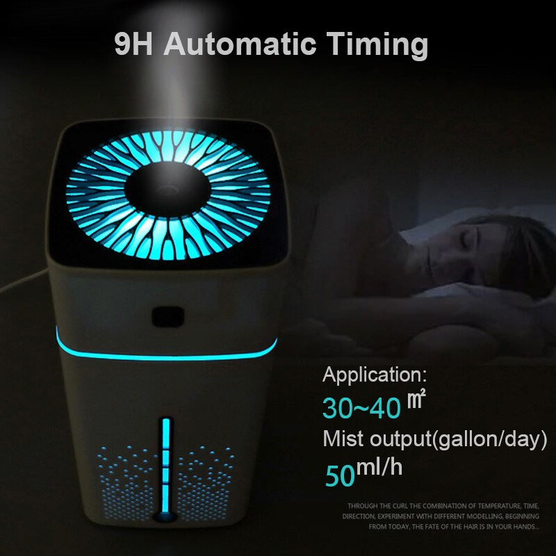 1000ml Ultraschall-luftbefeuchter Romantische Nacht Licht USB Ätherisches Öl Diffusor Luftreiniger Aroma Anion Nebel Hersteller Heimat Sekretariat Auto