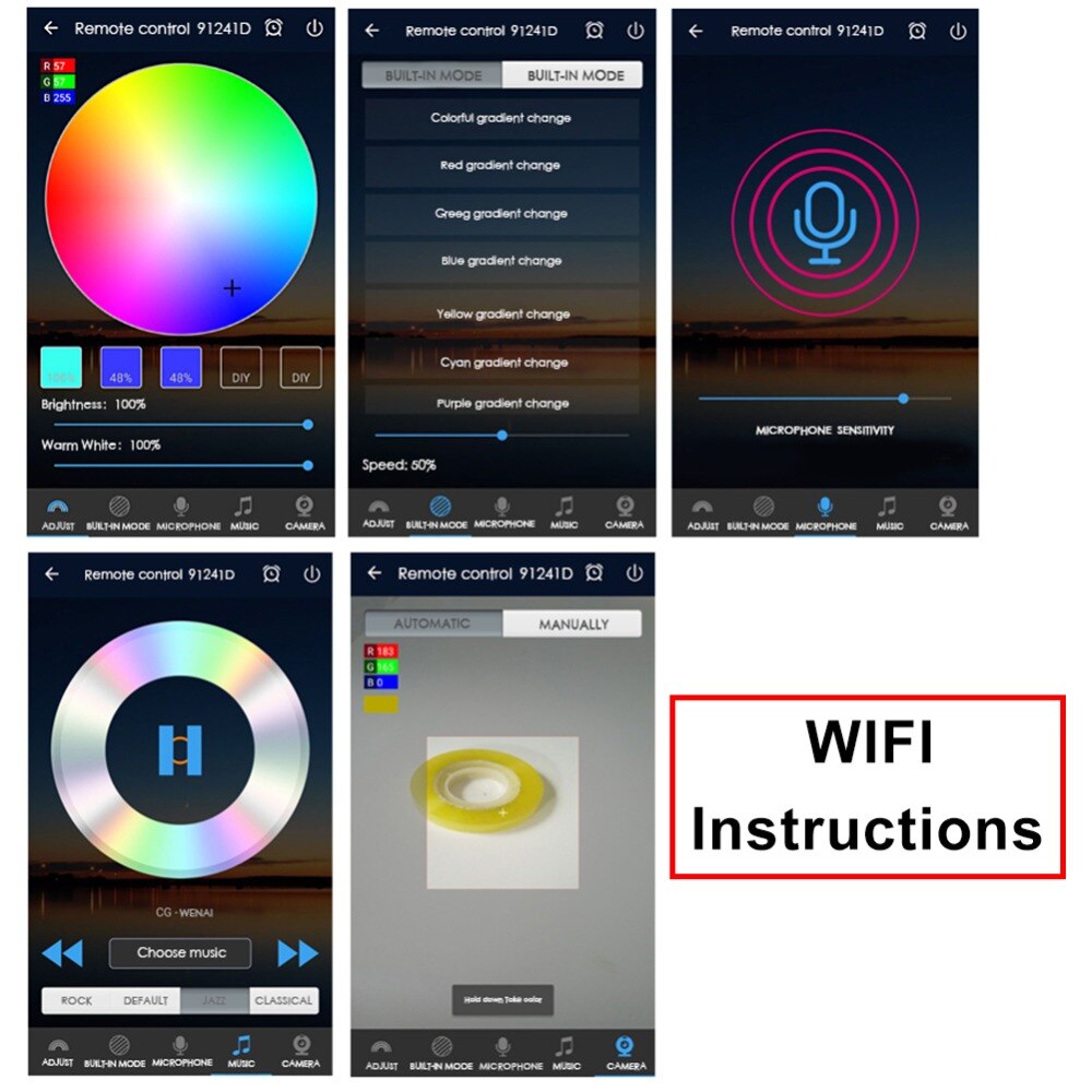DC 5V 12V 24V Mini Bluetooth / WiFi LED RGB / RGBW Controller iOS Android APP 24Key IR Remote Controler For 3528 5050 LED Strip
