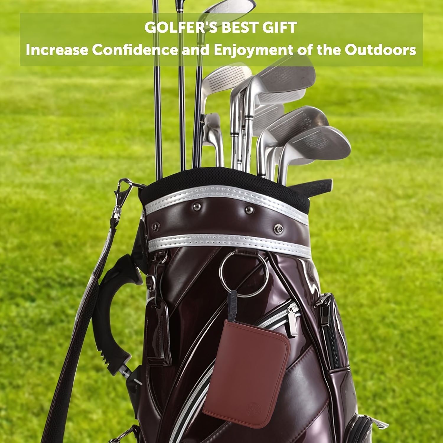 Komplett golftillbehörsset, inklusive golfbollar, golftees, divotverktyg, avståndsmätare för golf, för män och kvinnor