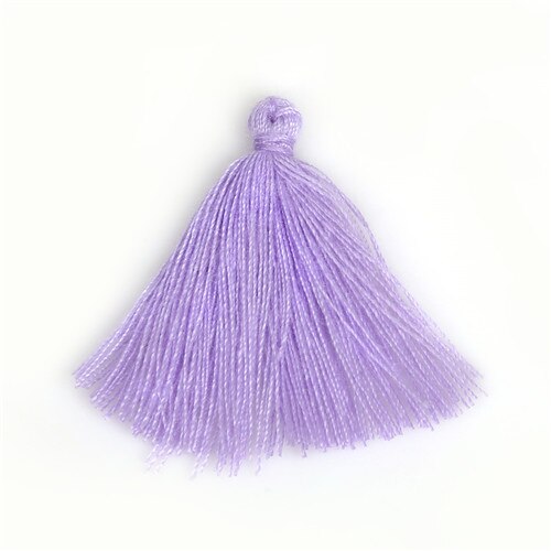 50 PC 27 MM Mini Polyester coton fil tissu gland bricolage pendentif bijoux clé faisant frange garniture artisanat glands accessoires de couture: Lavender