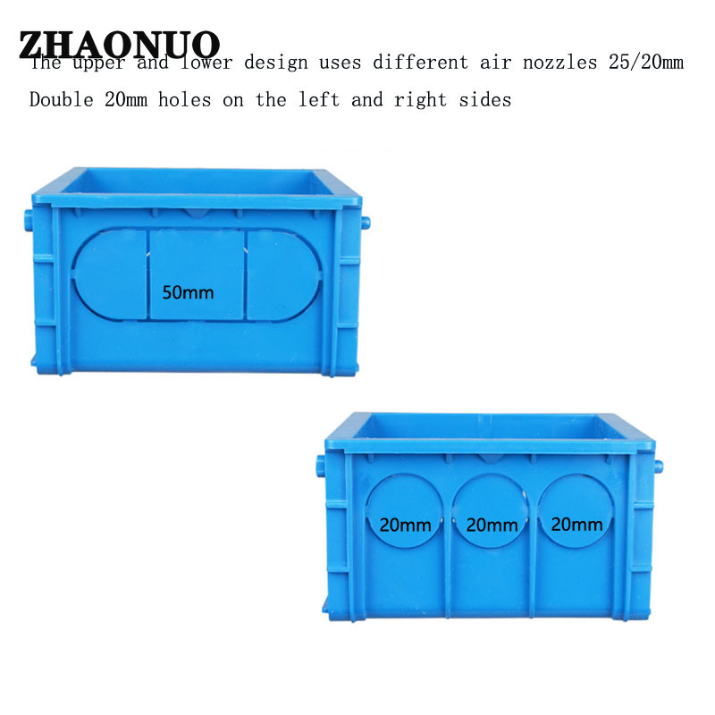 Type 86 Wall Switch Socket Junction Box Splicing Cassette PVC Concealed Bottom Box Wire Plastic Cases