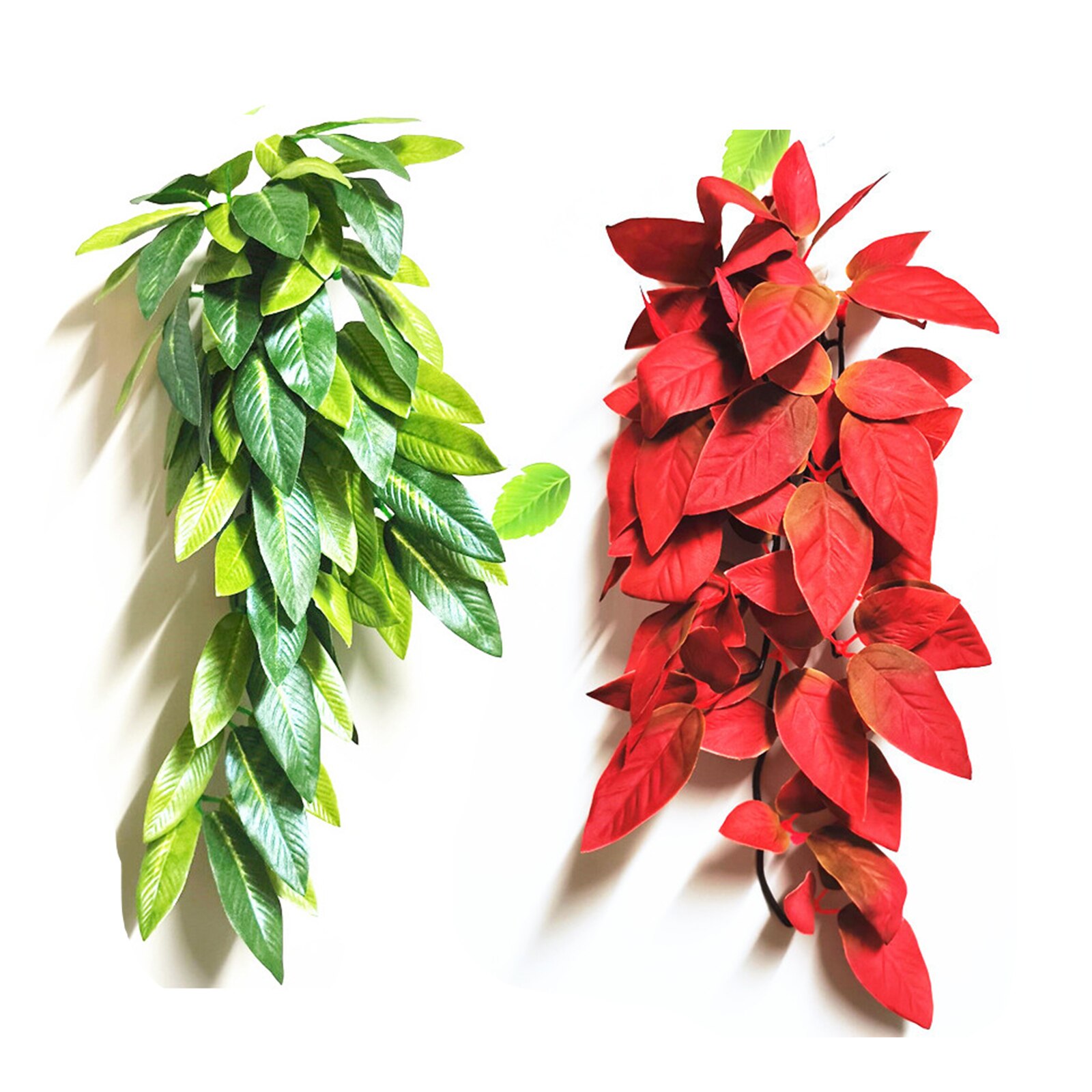 2Pcs 30CM Apple Leaf And Willow Leaf Simulation Aquatic Plant Lizards Reptile Terrarium Aquarium Fish Tank Landscaping: 1