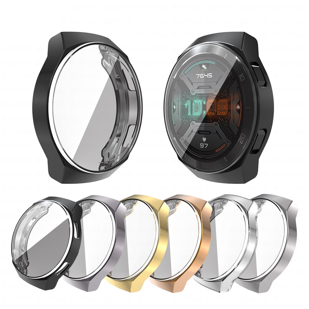 For Huawei GT2e Watch Silicone Case Plating Soft Screen Protector cover For huawei Watch GT2e GT 2e band SmartWatch accessories