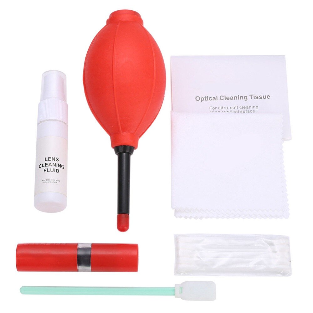 7 in 1 Lens Cleaning Kit Set cloth Camera Computer Air Blower Swabs Wipes Retractable Brush Lens Sensor Screen Cleaning Fluid
