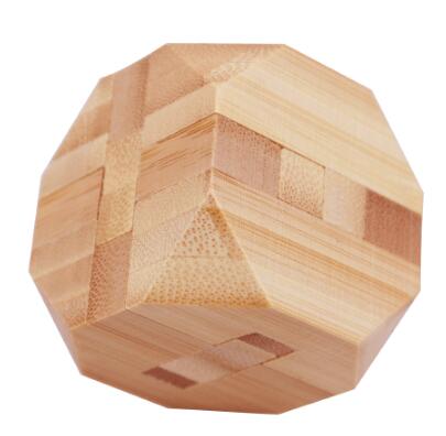 Set of 12PCS IQ Educational Bamboo Burr Puzzle Interlocking Mind Brain Teaser Puzzles Game for Adults Children