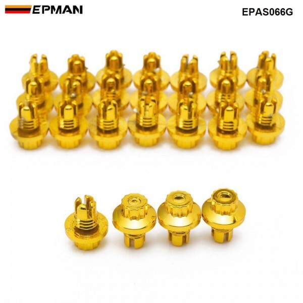 EPMAN -25 teile/los Kunststoff Felge Lippe Ersatz Spitze Rad Nieten/Muttern Für Rad Kappe Lippe EPAS056G-AF EPAS066G-AF: Gold regulär