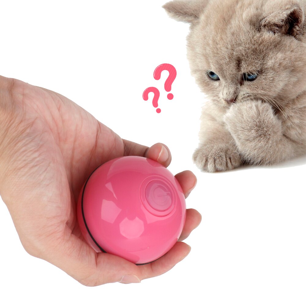 Rullande blixt smart boll usb elektriska husdjur leksaker automatisk roterande smart leksak för katt hund smart interaktiv rullande boll katt leksaker
