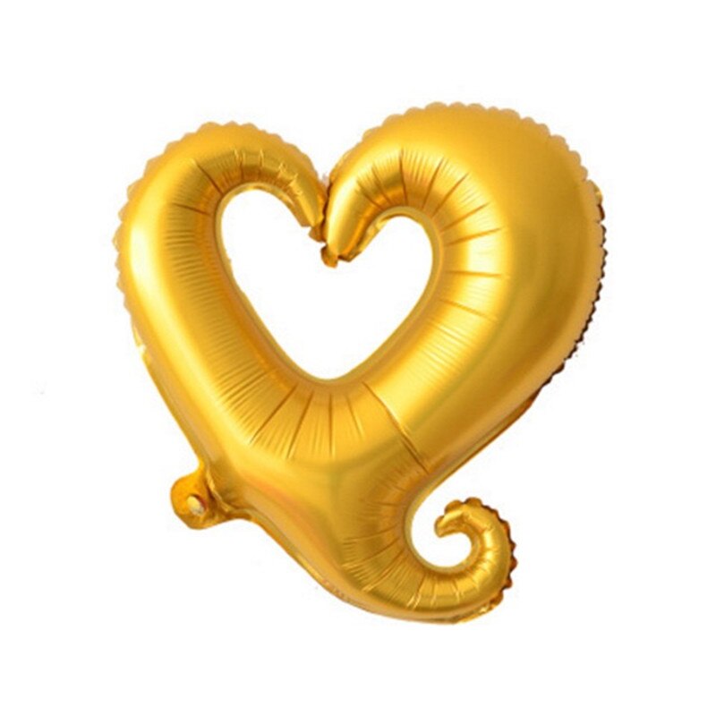 18Inch 10 Stuks Holle Hart Vorm Folie Ballonnen Bruiloft Decoratie Helium Ballon Valentijnsdag Feestartikelen Ballonnen: Gold