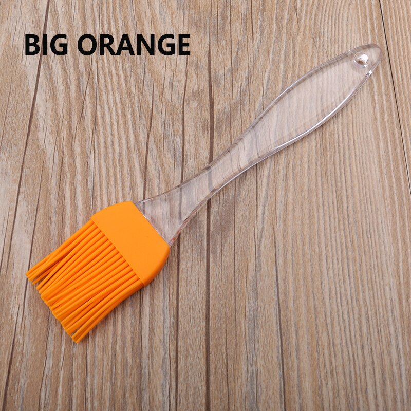 Brosse à huile pour gâteau pain beurre | Brosse à pâtisserie en Silicone, brosses à huile pour gâteau, outils de cuisson, sécurité de cuisine, manche en PP 1 pièce: big orange