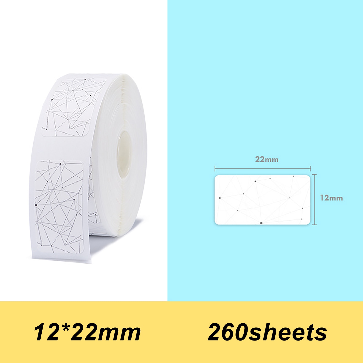 Étiquettes d'impression thermique prix nom étiquettes étanche larme résistant 12*22mm 260 pièces/rouleau pour la maison organisateur supermarché: Pourpre