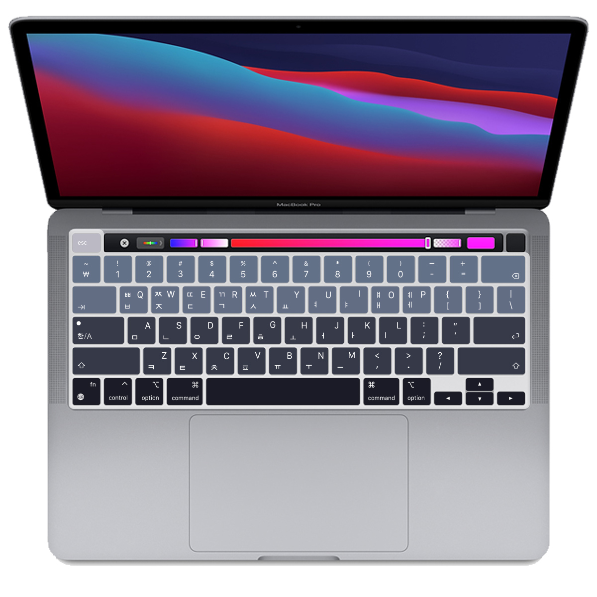 SDYIGOE – housse de clavier coréen pour MacBook Pro13 pouces M1 Pro16 avec barre tactile, Film de protection