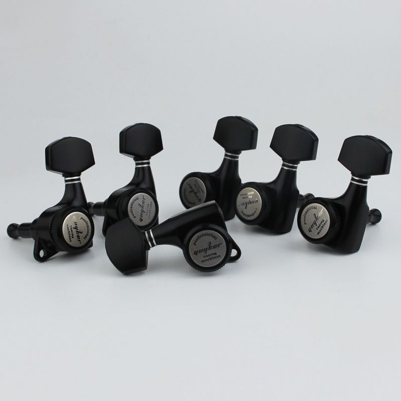 GUYKER BLACK Guitar Locking Tuners Electric Guitar Machine Heads Tuners Lock Guitar Tuning Pegs ( With packaging)