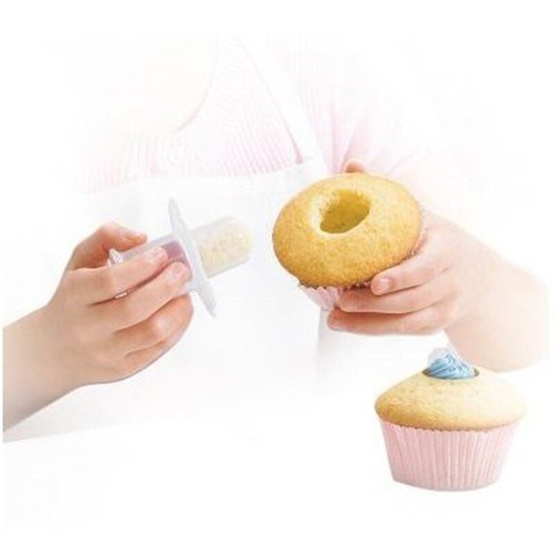 2 stk køkken tilbehør værktøj plast cupcake kerne stempel cirkel cutter bage værktøj værktøj til kage indretning wienerbrød hjem gadget