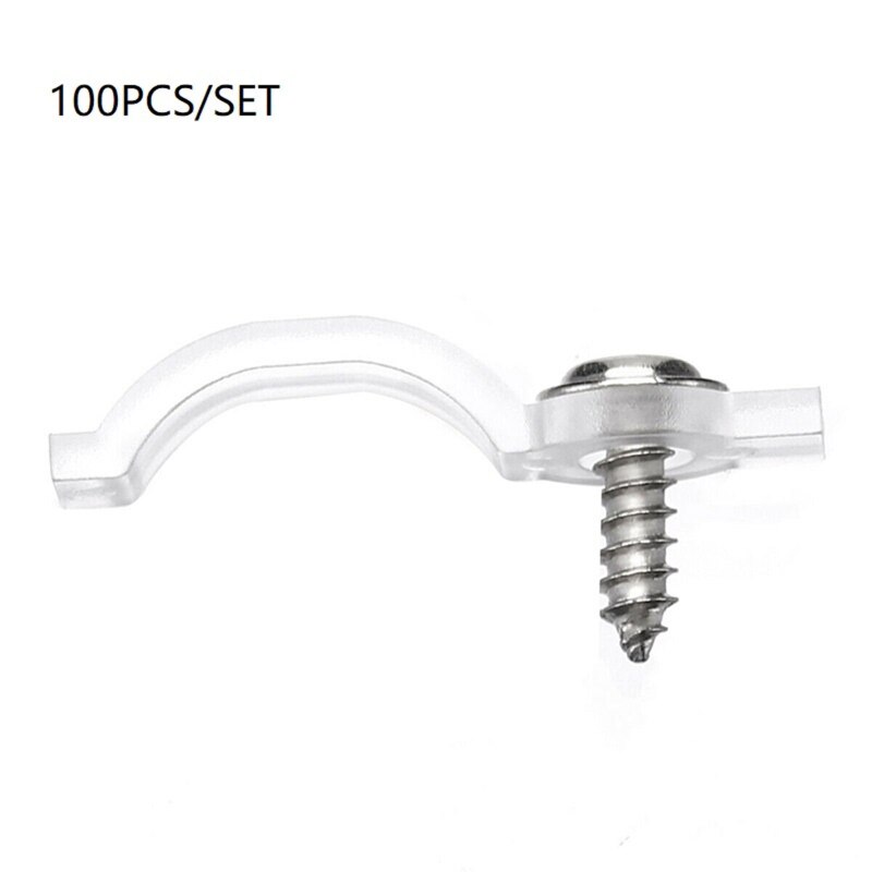 100x Een-Side Bevestiging Clips Led Strip Licht Montagebeugels Enkele Schroef