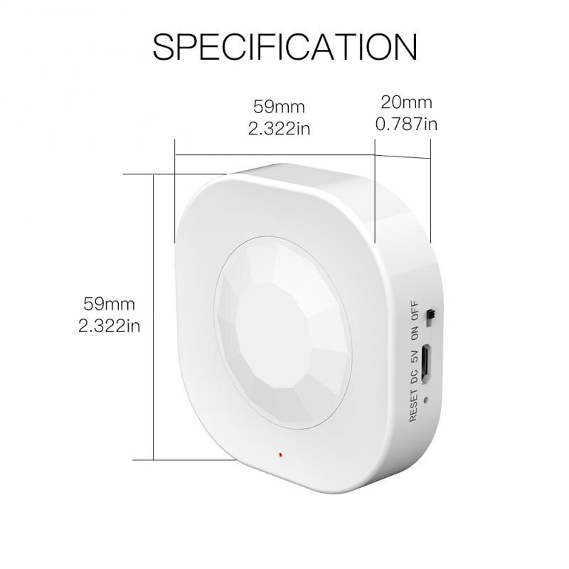 Smart Home Wifi Pir Motion Sensor Menselijk Lichaam Infrarood Alarm Detector Infrarood Beveiliging Tuya Smart Leven Sensor