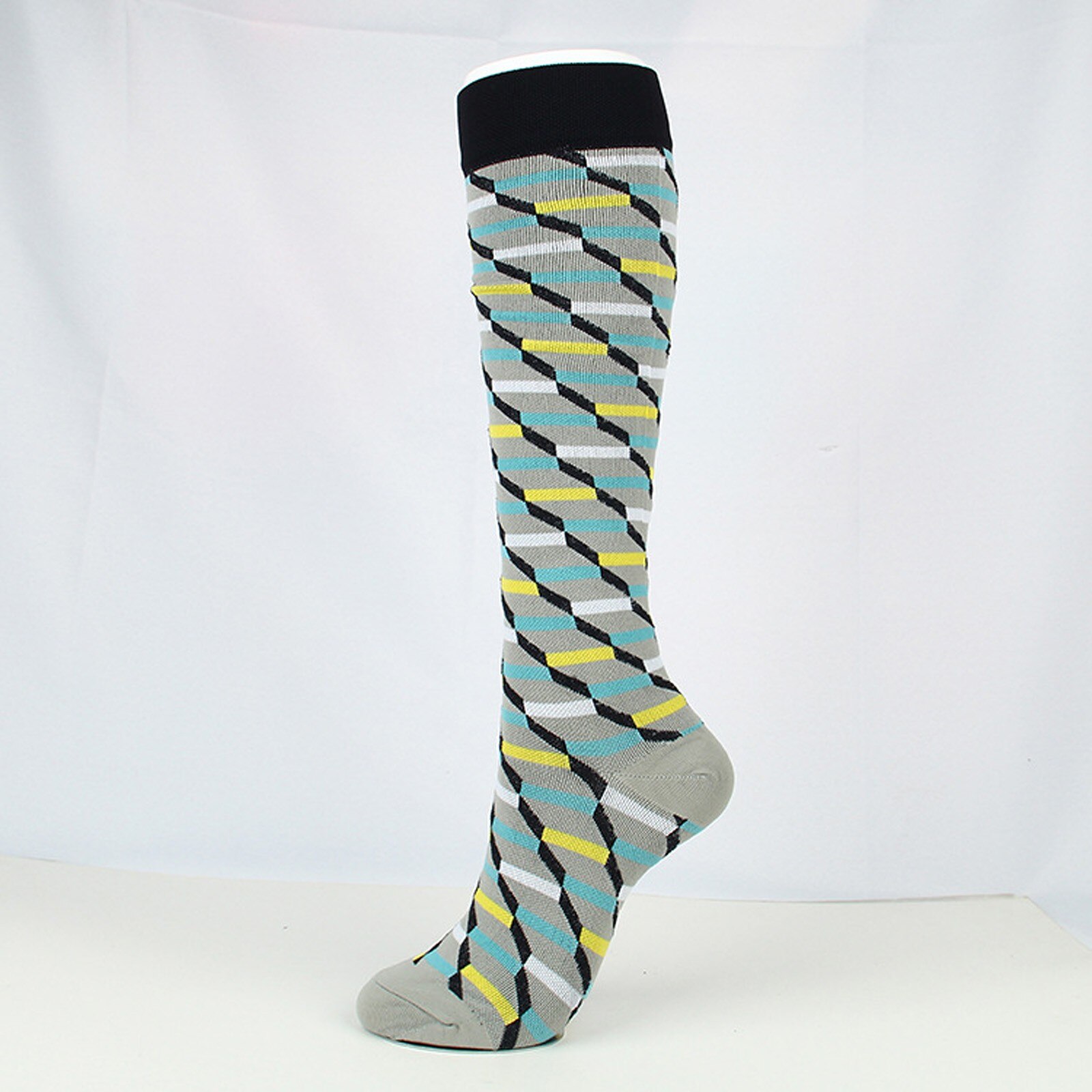 Druck Strümpfe Unisex Frauen Männer Sport Compression Socken Streifen Camouflage Druck Sport Socken: B