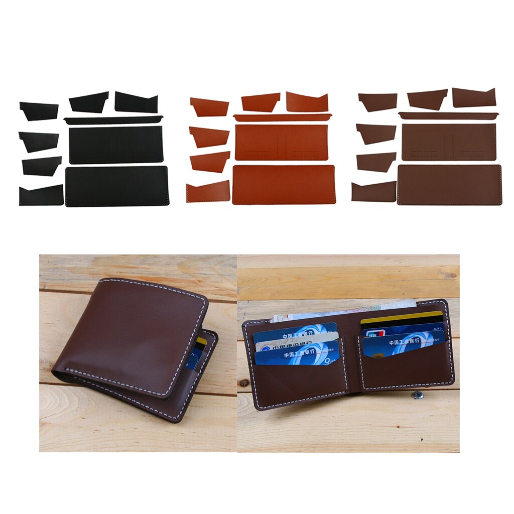 Kits completos de cartera de cuero para manualidades, accesorios para hacer billetera, Material