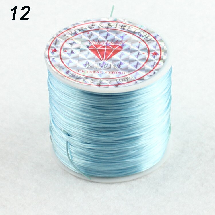 60 M Colorful Flexible Rope DIY Crystal Beading Stretch Cord Elastic Line Beadwork Wire Thread Jewelry Making 21 colors wire: Orange