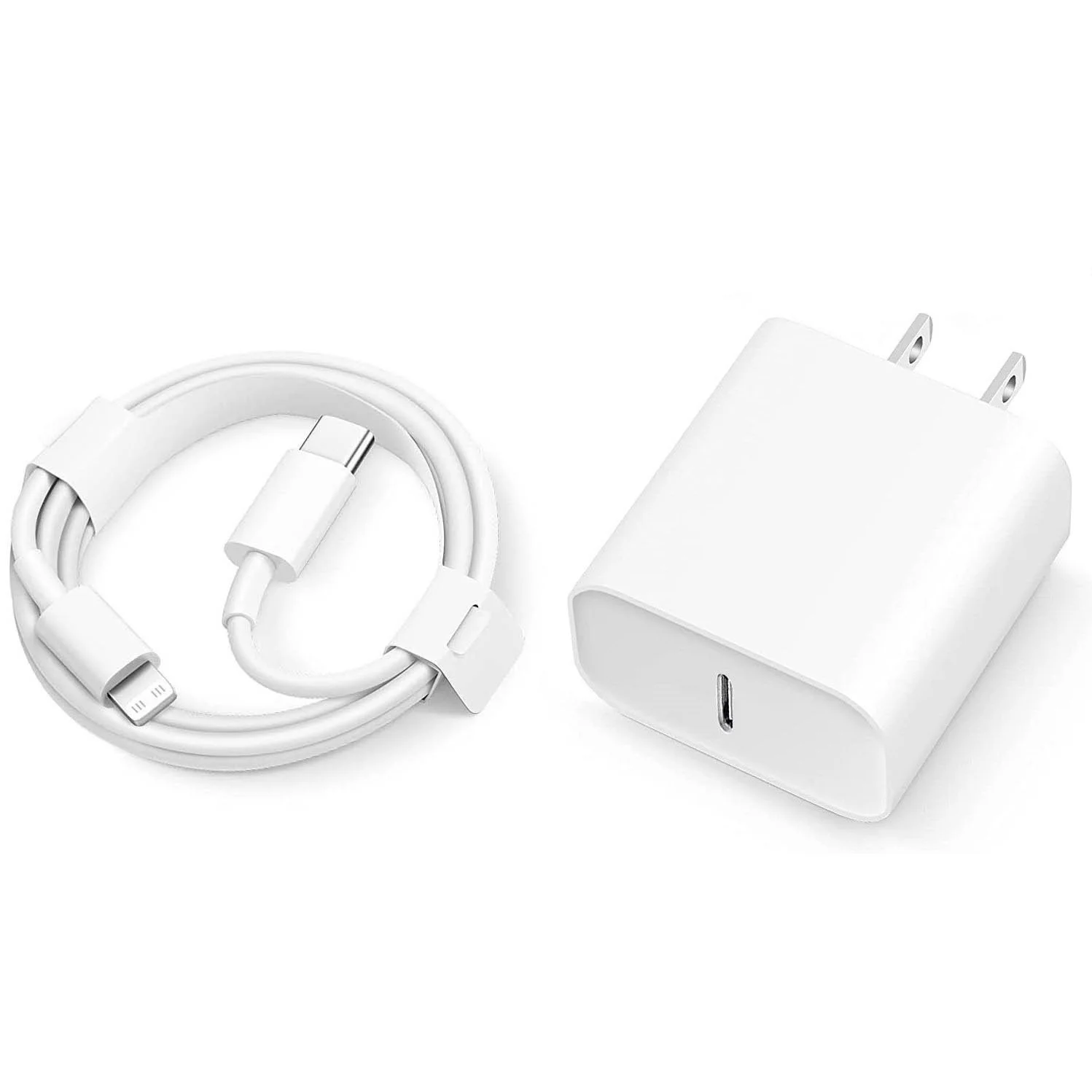 PD 20W Fast Charging US Charger Plug with 1M/3FT Cable for iPhone iPad: US