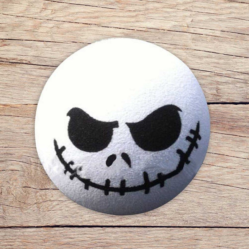 Scary Round Demon Skull Head Patch Thread Mouth Adorable Cartoon Doll Antenna Balls Aerial Toppers Decoration Car Roof Ornaments