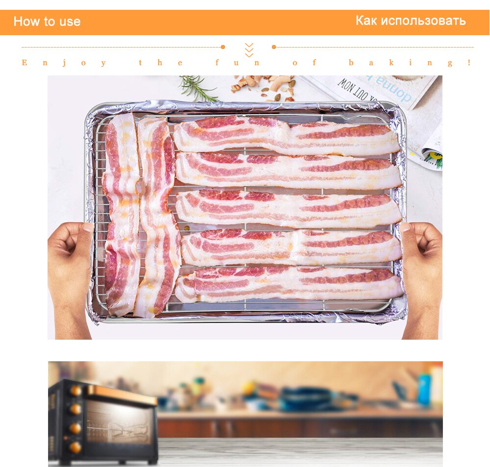 Stainless Steel Quarter Sheet Pan Bakery Cooling Racks Jelly Roll Pan Rimmed Baking Sheet For Oven Cookie Sheet With Rack