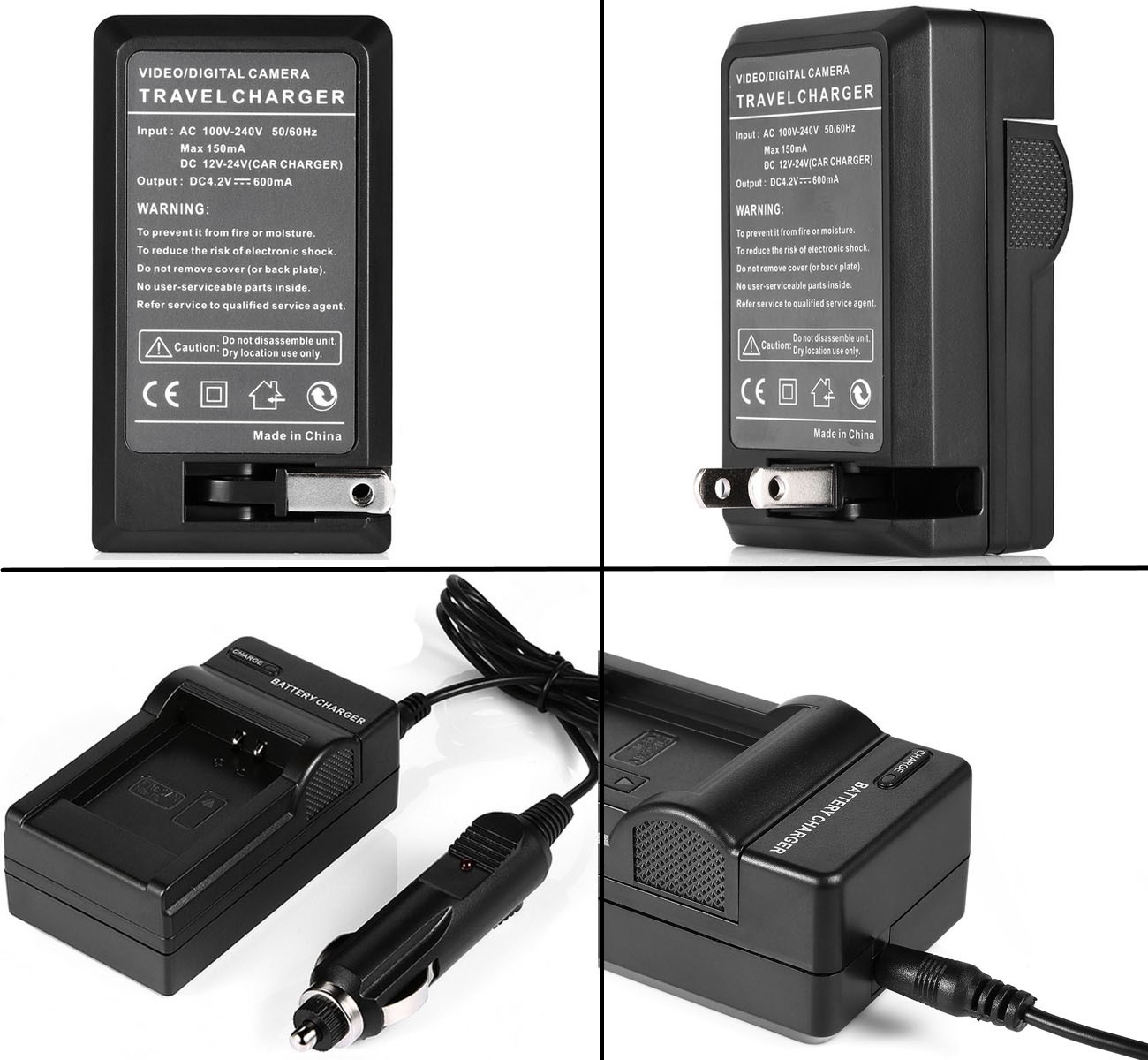 Chargeur de batterie pour Sony HDR-SR5E, HDR-SR7E, HDR-SR8E, HDR-SR10E, HDR-SR11E, HDR-SR12E caméscope Handycam
