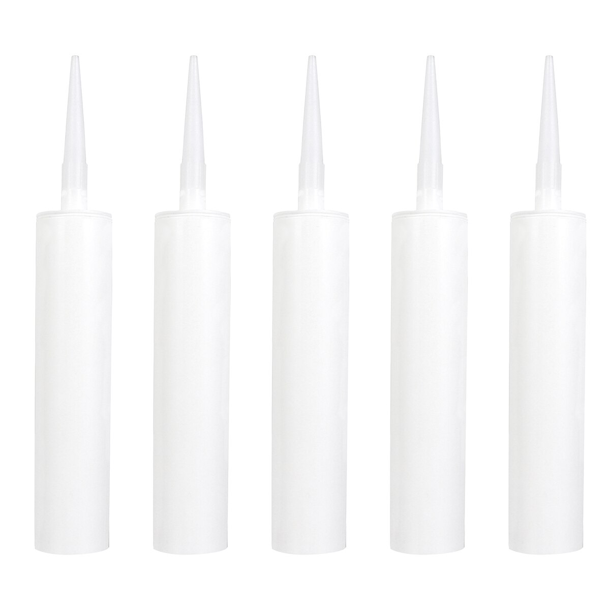 5 Pcs Empty Plastic Caulk Tubes Refillable Sealant Caulking Tube Home Supplies: Default Title