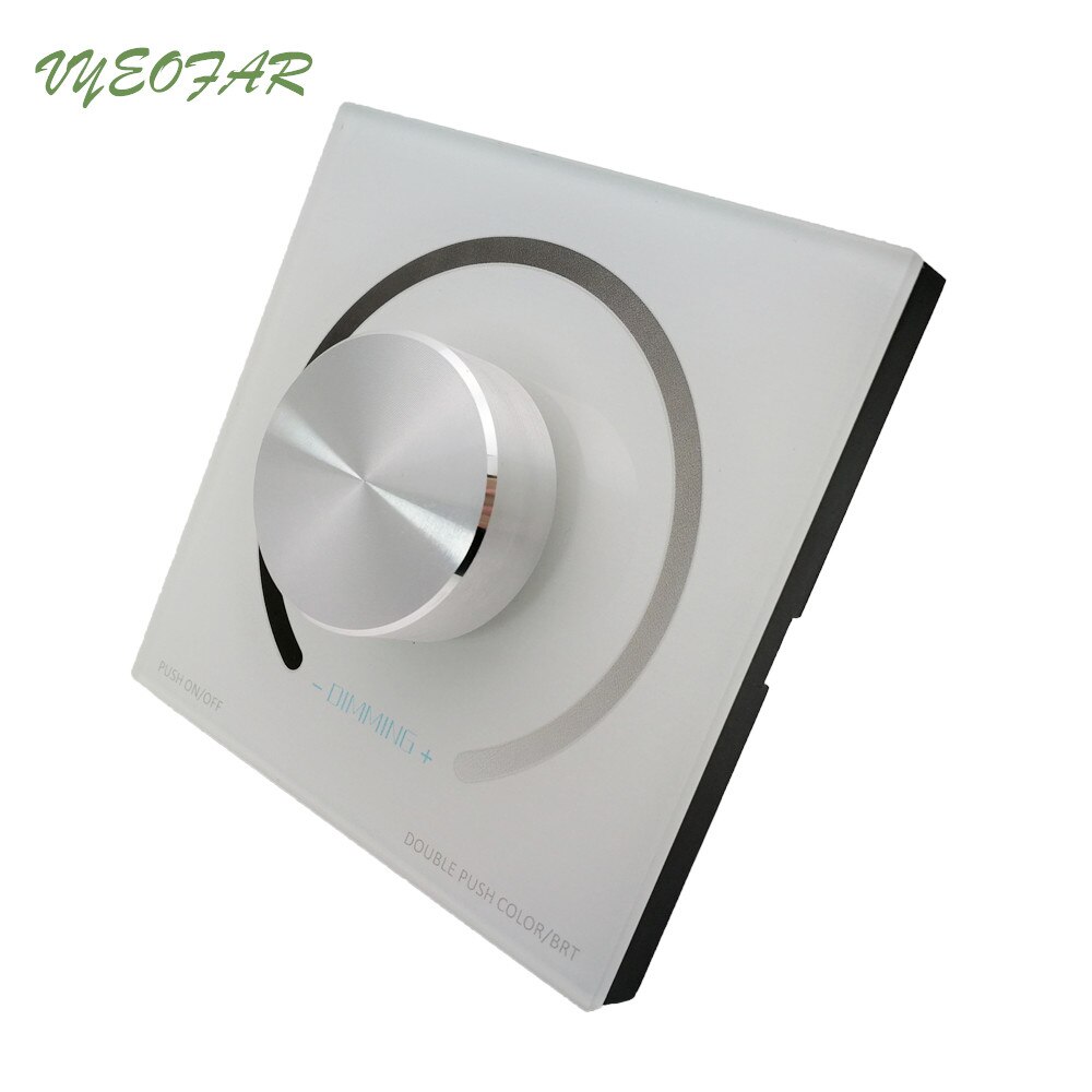 K1 Led Dimmer 12V Dimming PWM controller 12-24V Wall Mount Knob Panel Digital Display Rotary Single Color Led Strip Dimmer