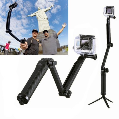 Voor Go Pro Stok 3 Manier Grip Waterdicht Monopod Selfie Stok Statief Stand Voor Gopro Hero 7 6 5 4 sessie Voor Yi 4K Sjcam Eken