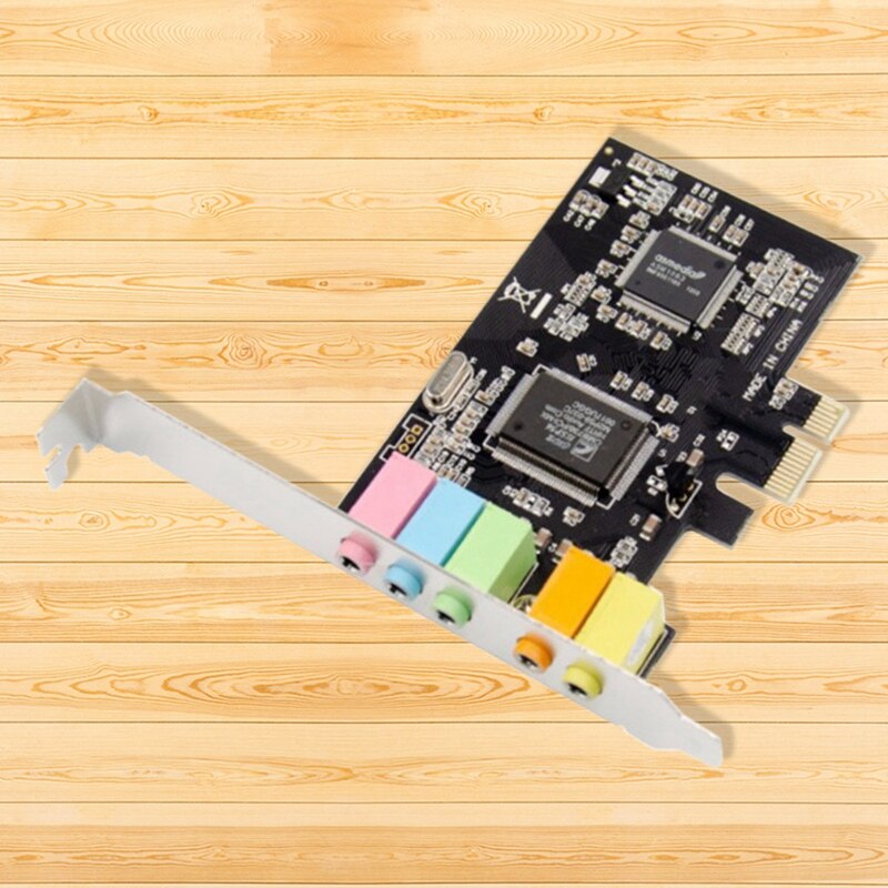 PCIe Sound Card PCI-E X1 CMI8738 Chip 64 Bit Sound Card Stereo 5.1 Channel Desktop Built-in Sound Card for PC