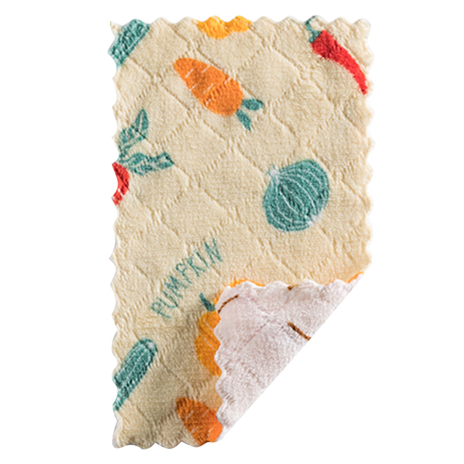Chiffon de nettoyage multi-usages, chiffon imprimé Double face, dessin animé, serviette à vaisselle, molleton de corail, élimine les taches, outils de nettoyage de cuisine: B