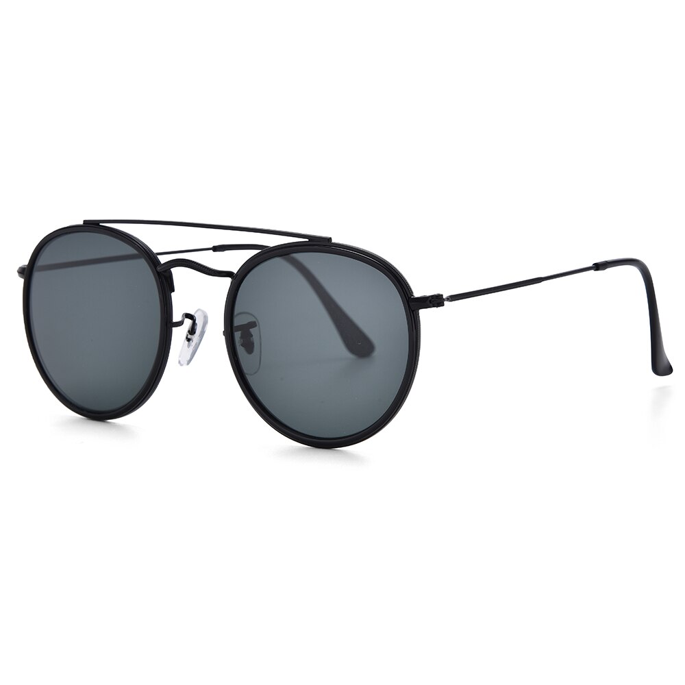 3647 Round double bridge sunglasses polarized men women 51mm mirror gradient glass lens TAC glasses sol gafas occhiali UV400