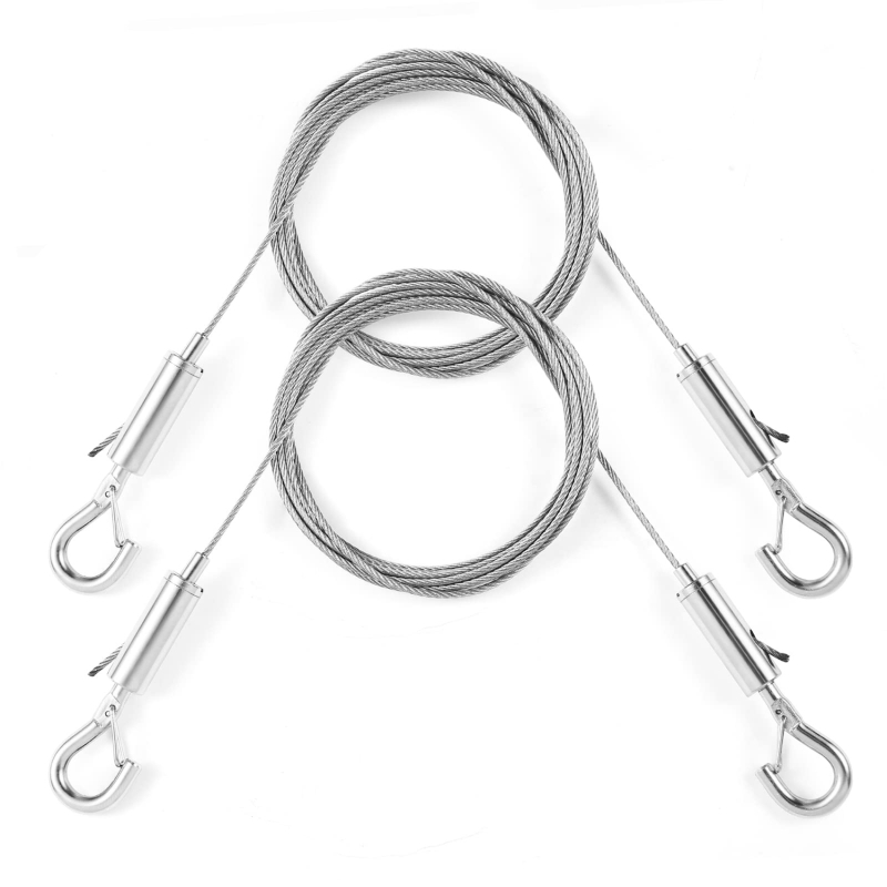 Verstelbare automatische draadkabel veerhaak waslijn foto hangende oplossing systeem ophangcode roestvrijstalen kabel