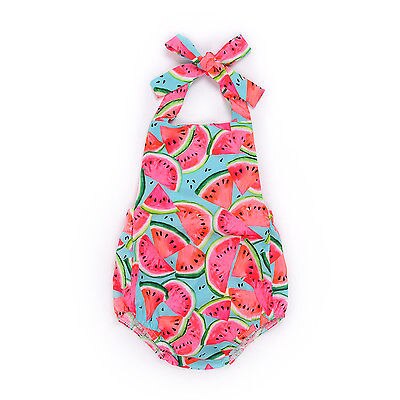 Toddler baby børn piger vandmelon romper jumpsuit outfits sunsuit one-pieces