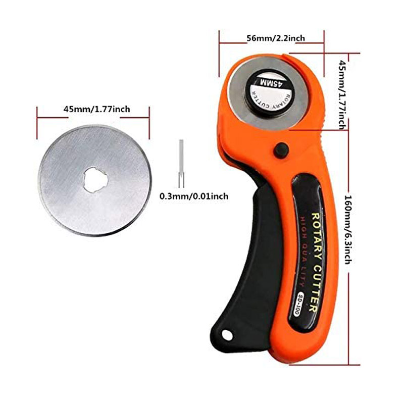 45mm Ergonomische rotierend Stoff Cutter Für Stoff Karte Papier NäHenne Quilten Rolle Stoff Schneiden Schneider Schere Kleidung DIY Werkzeug
