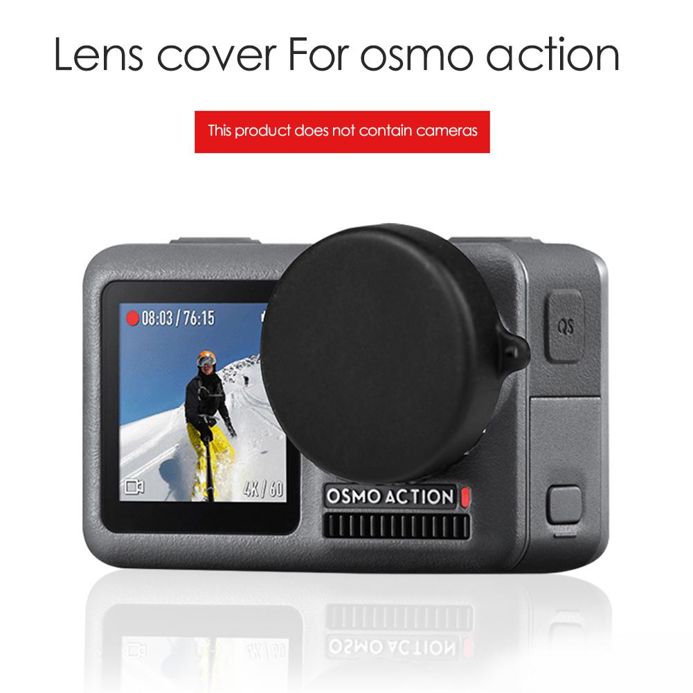 Zachte Rubber Camera Lens Cap Beschermende Lens Cover Uitstekende Plastic Zacht Rubber Guard Case Voor Dji Osmo Action Niet Vallen off