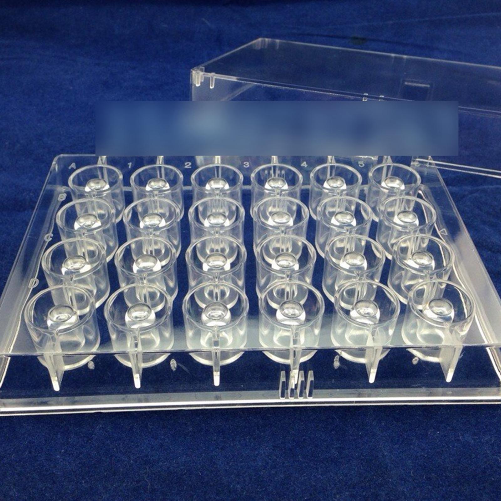 16.4mm diam 24 huller 159 x 110 x 25mm ps krystalplade til bakteriekultur