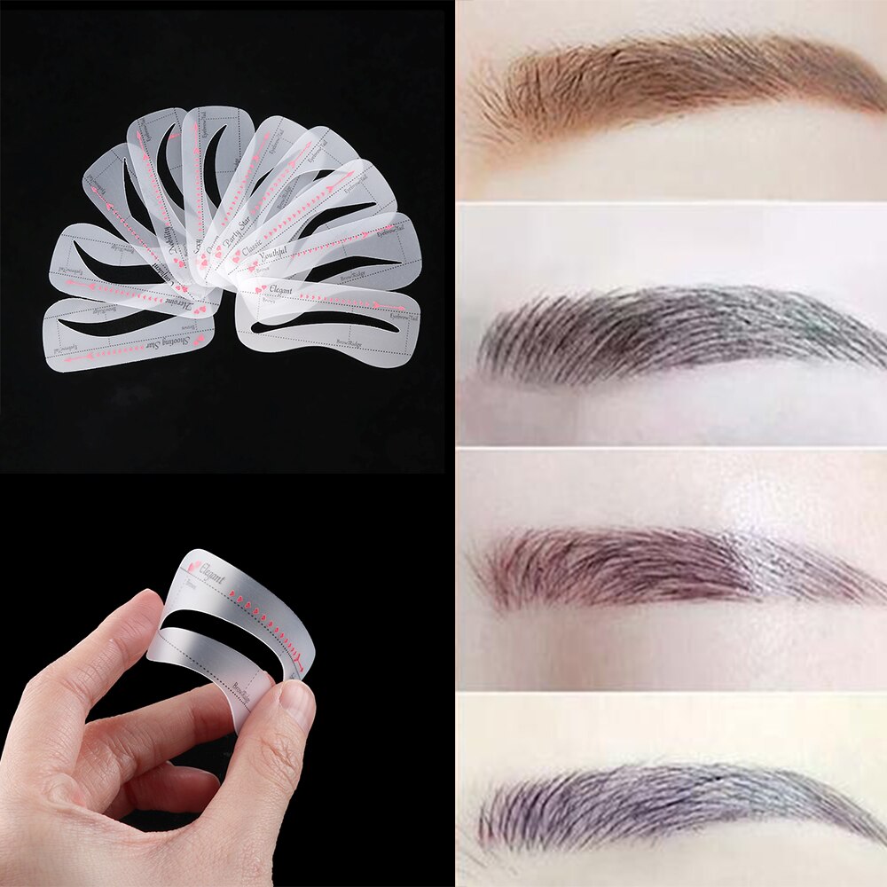 Pochoir à sourcils réutilisable, étiquette de maquillage, pour les yeux, accessoire cosmétique, 1 ensemble