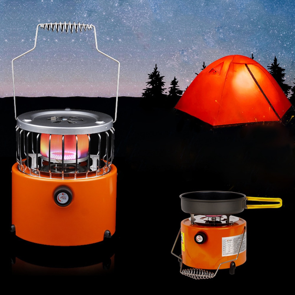 2 In 1 2000W Draagbare Kachel Camping Kachel Verwarming Fornuis Voor Koken Backpacken Ijs Vissen Camping Wandelen