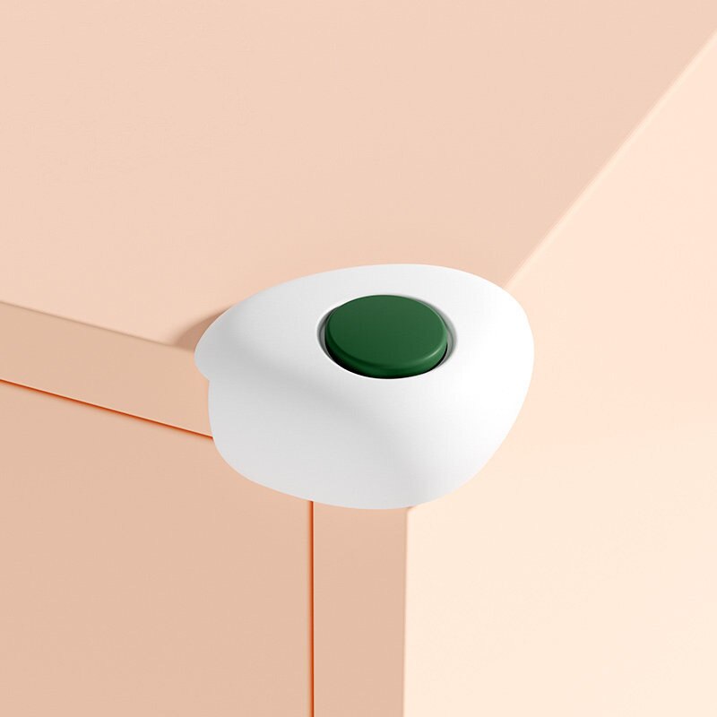 2022 Twee Kleur Siliconen Tabel Corner Protector Covers Veiligheid Voor Baby Kind Meubels Rand Beveiliging Van Kinderen: White