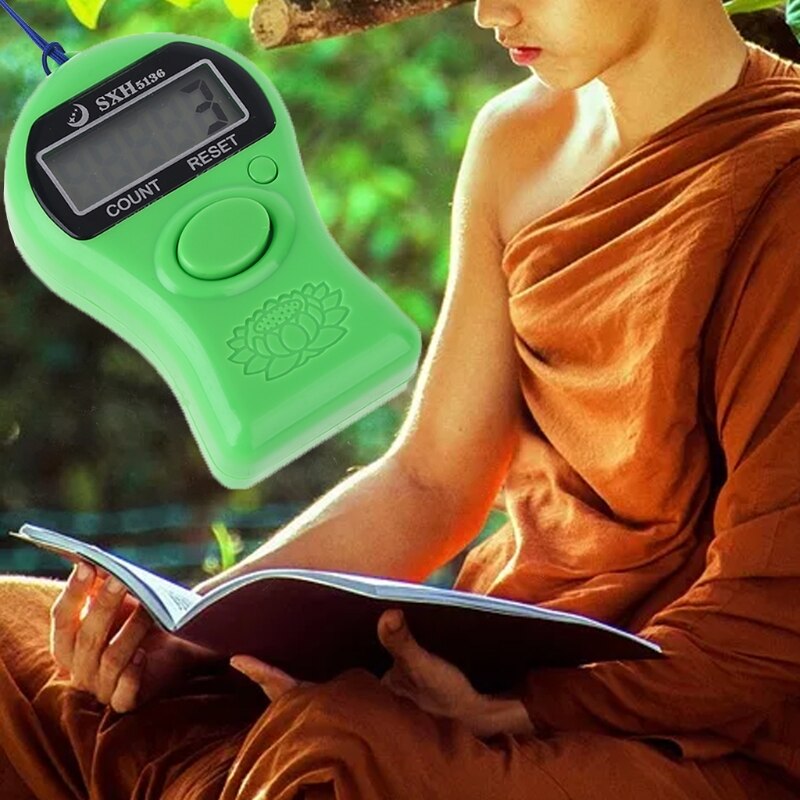 Portable Digital Electronic Counter with Lanyard Decompression Finger Tool R9JC