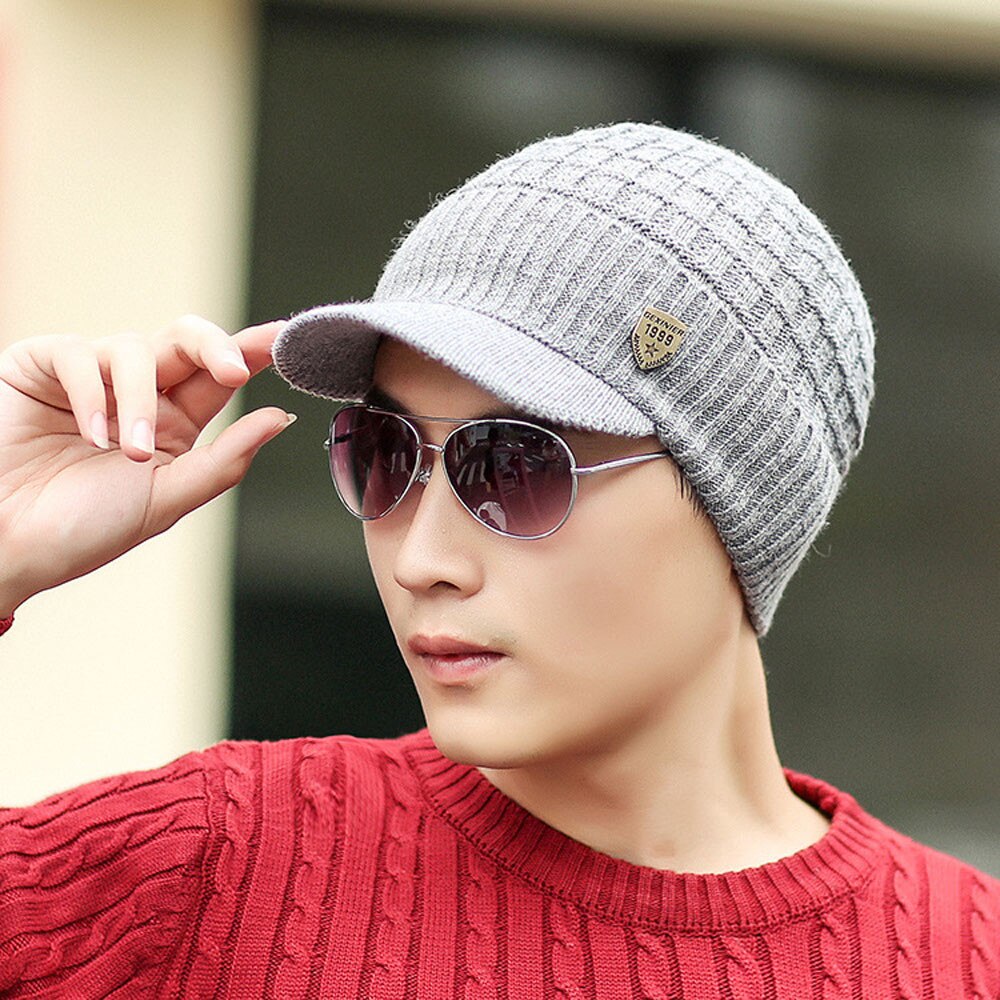 Men Warm Baggy Weave Crochet Winter Wool Knit Ski Beanie Caps Hat Warm Winter Hats For Women Warm Baggy Weave Crochet#P30