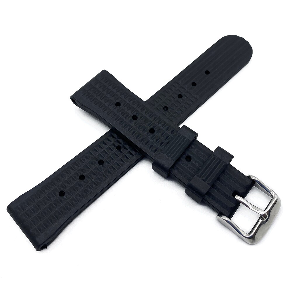 Top heren rubberen horlogeband zachte siliconen wafel horlogeband 20 mm voor s-eiko 22mm polsband accessoires horlogeband vervangen