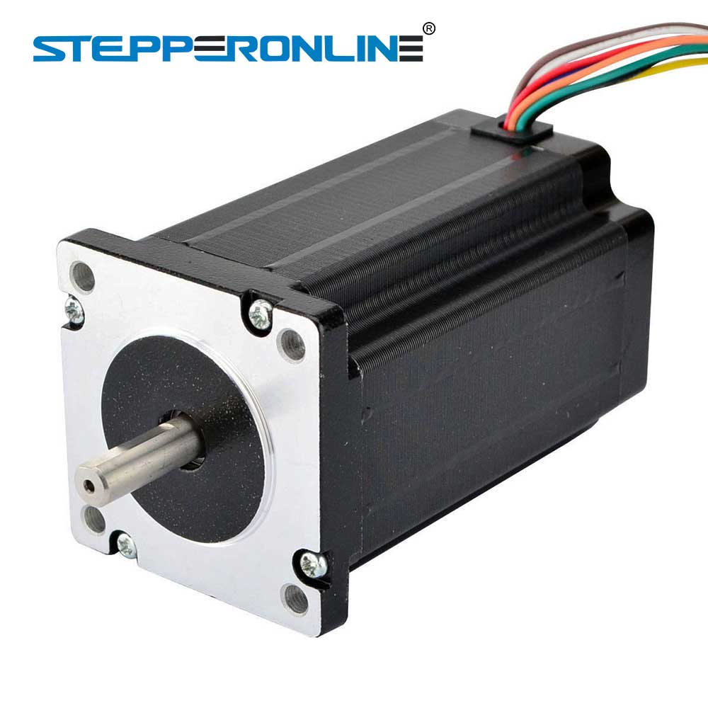 Dual Shaft Nema 24 Stepper Motor 8-lead 1.8 Degree 4Nm(566 oz.in) 60x100mm 3D Printer CNC Robot/CNC Milling Machine