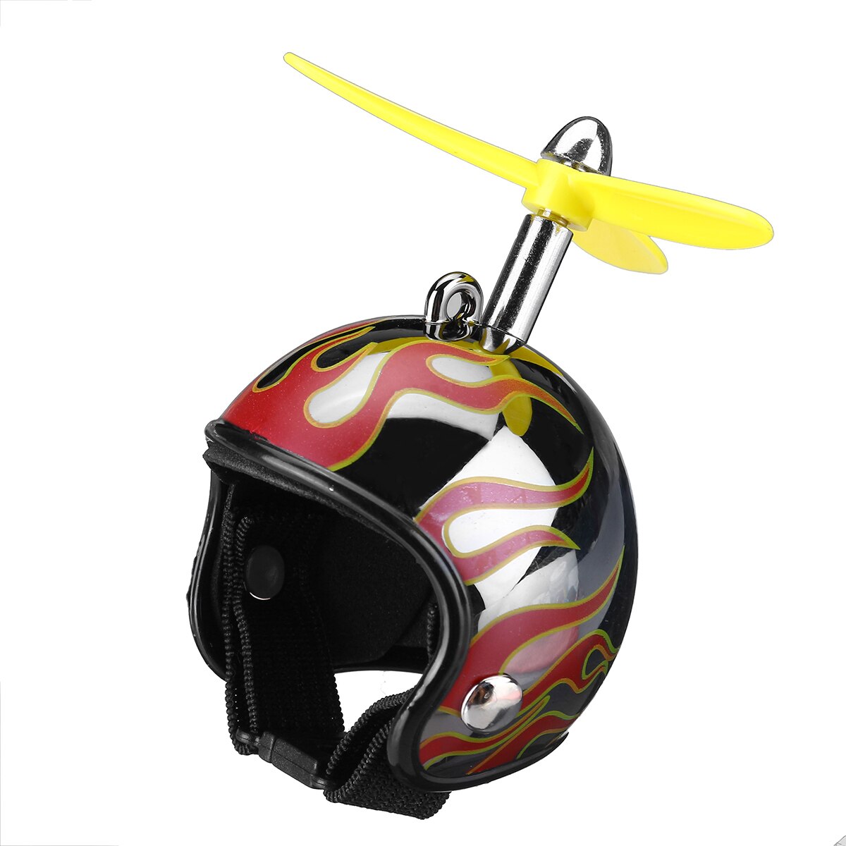 Drôle petit poulet casque pour animaux de compagnie poules oiseau dur chapeau de protection chapeaux transporteurs pour animaux de compagnie fournitures accessoires pour animaux de ferme hélice: Fire Plating Silver