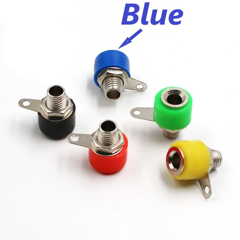 4Mm Banana Binding Post Socket Plug Adapter Diy Rood Groen Geel Blauw: Blue