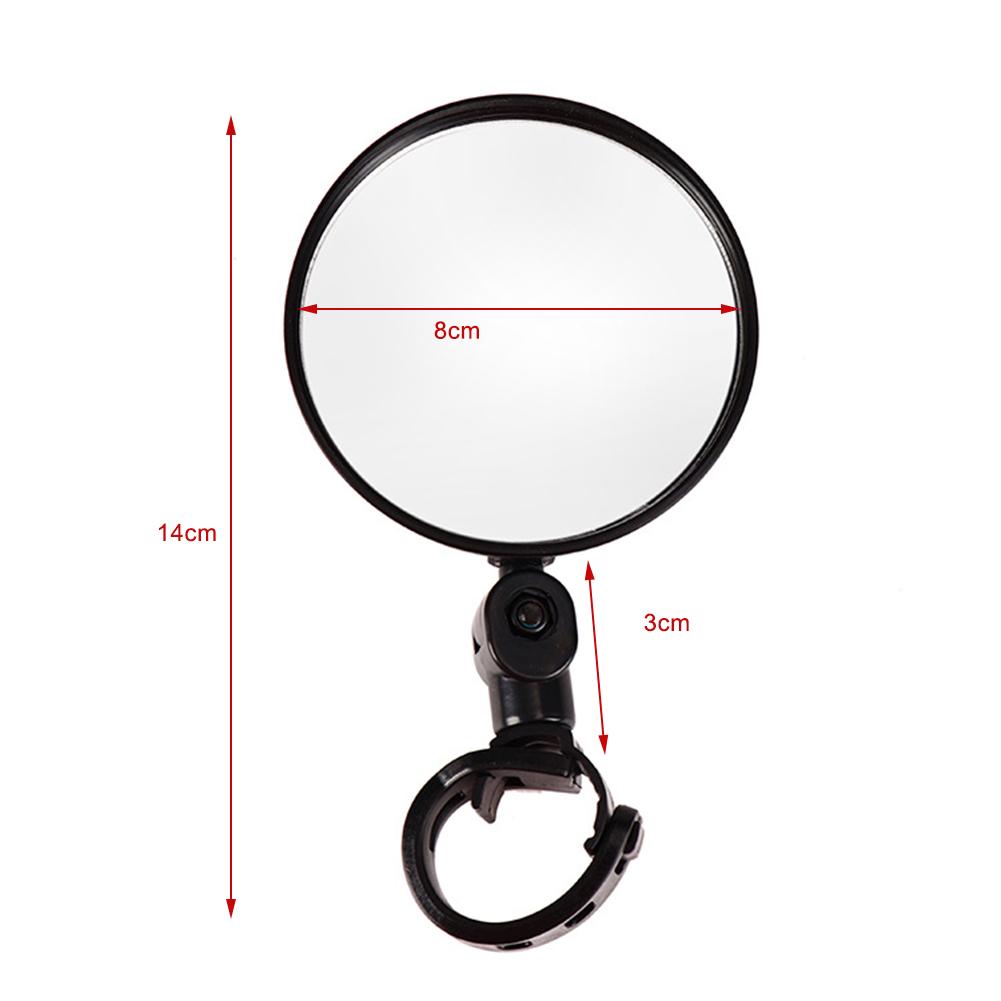 Cykelspegel 360 graders säker backspegel stötsäker konvex spegel universal för 15-35mm de flesta terrängcyklar skoter
